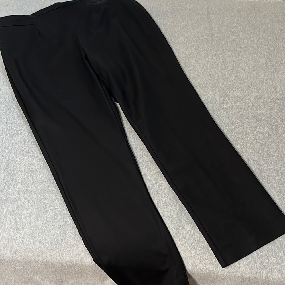 Chicos Black Slimming Trouser Pants XL Office Career Straight Stretch Capsule